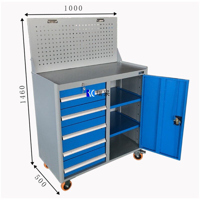 RM862071 挂板工具车 5抽屉工具车 1000长零件工具车 .jpg
